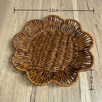 paniers rangement tressés rotin marron clair utilisation multiple réutilisable traditionnels opaques