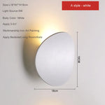 applique murale led moderne blanc noir éclairage chambre salon entrée minimaliste fixée mur