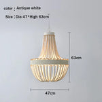suspension lumineuse plafonnier led bois vintage éclairage salon chambre blanc gris doré