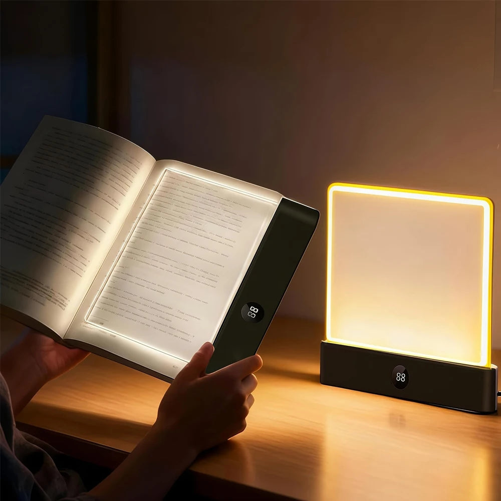 lampe lecture led noir moderne boutons contrôle recharge usb adhésif mat