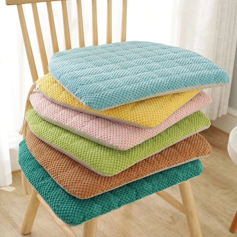 coussin siège forme amovible lavable mousse mémoire forme coton épais moderne bleu clair jaune