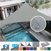 voile triangulaire gris protection uv tissu hydrophobe opacité totale moderne extérieur