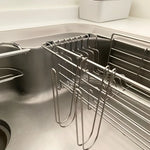 porte savon moderne adhésif blanc unique rangement cuisine acier inoxydable réutilisable fixe multifonction