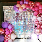 rideau arrière plan festif carreaux argent brillants décoration mariage anniversaire fête murale moderne