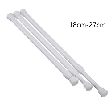 tige rideau extensible acier blanc moderne embouts protection 30 50cm 40 70cm 55 90cm