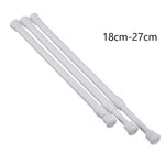 tige rideau extensible acier blanc moderne embouts protection 30 50cm 40 70cm 55 90cm