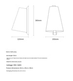 lampe murale moderne minimaliste abatjour blanc support marronclair éclairage quotidien mur applique unelampe LED