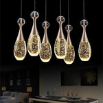 suspension lumineuse moderne cristal doré bubbles led chambre salon étincelante contemporain éclairageintérieur