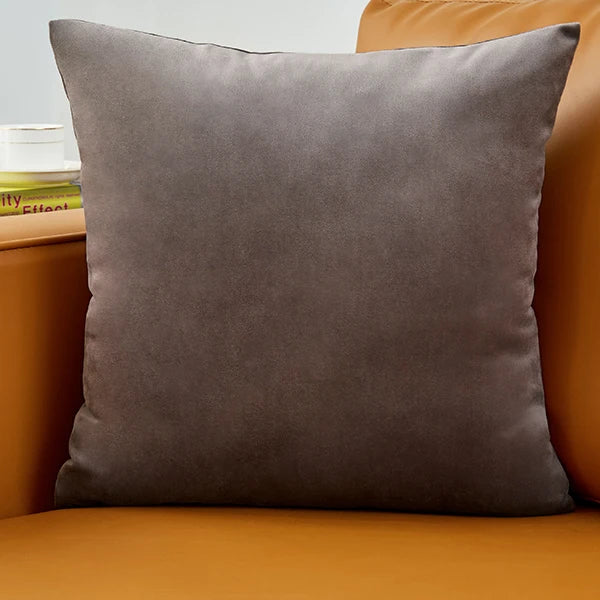 coussin velours moderne 50x50cm bleu vert orange gris sans fixations machine lavable