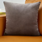 coussin velours moderne 50x50cm bleu vert orange gris sans fixations machine lavable