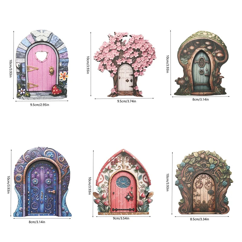 portes décoratives jardins fleurs coeurs feuilles motifs géométriques rose bleu marron vert violet blanc