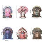 portes décoratives jardins fleurs coeurs feuilles motifs géométriques rose bleu marron vert violet blanc