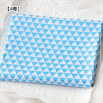 tissu coton bleu clair imprimé points rayures triangles zigzag moderne décontracté biodegradable 160cm