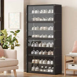organisateur chaussures noir moderne meuble salon rangement tapis tabouret plante tablette amovible