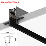 rail led magnétique noir moderne système éclairage intérieur minimaliste connecteurs d'angle