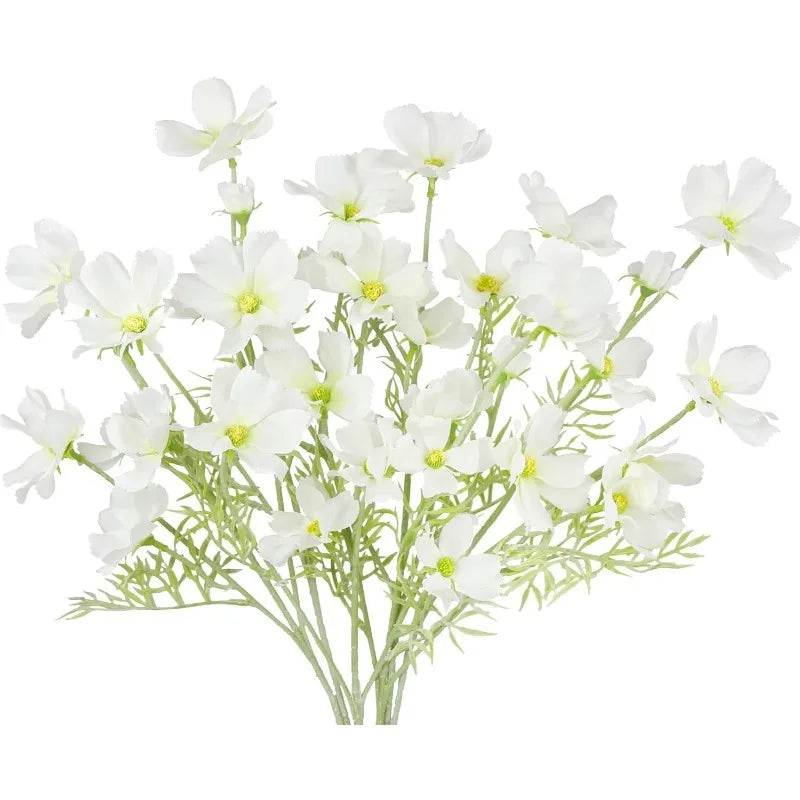 décoration intérieure moderne bouquet lys artificiel blanc 60cm vase minimaliste