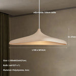 suspension lumineuse moderne câble suspendu ampoule E27 intégrée résine opaque beigeclair chambre salon restaurant