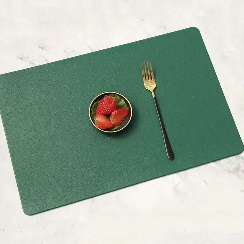 dessous verre moderne texturé cuir couleur vert orange noir beige bleu marron rouge minimaliste