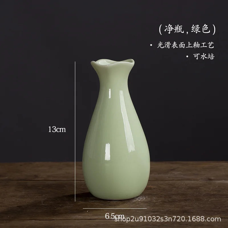 vases céramique moderne rayures horizontales orange blanc rose jaune vert clair