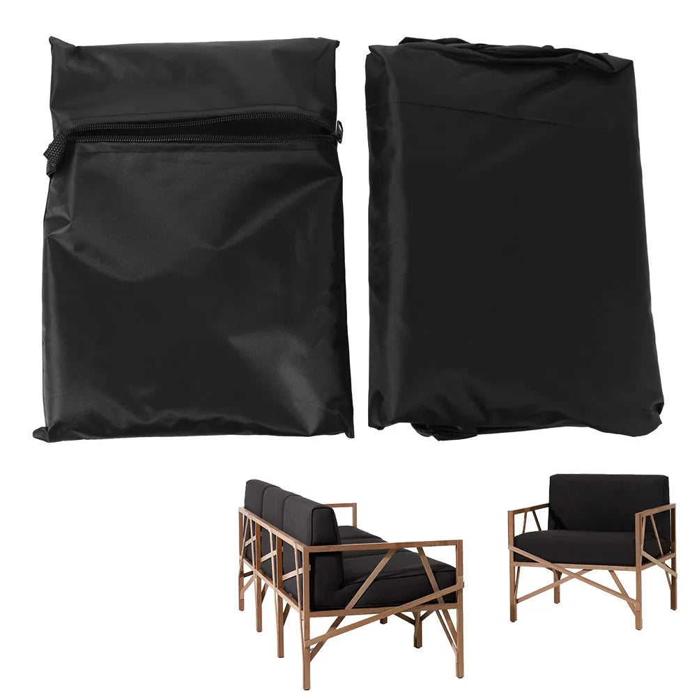 housse protection meuble noir poly coton uv résistant moderne anti poussière imperméable coupe vent