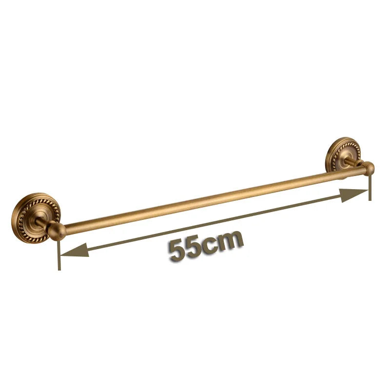 accessoires salle bain bronze classique finition brillante serviette bar papier holder robe hook vintage