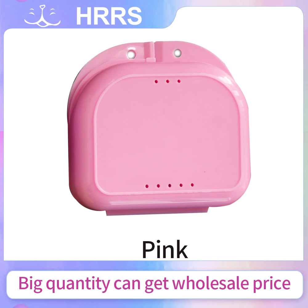 boîtes conservation prothèses dentaires violet bleu jaune rose blanc vert clips pratique compact