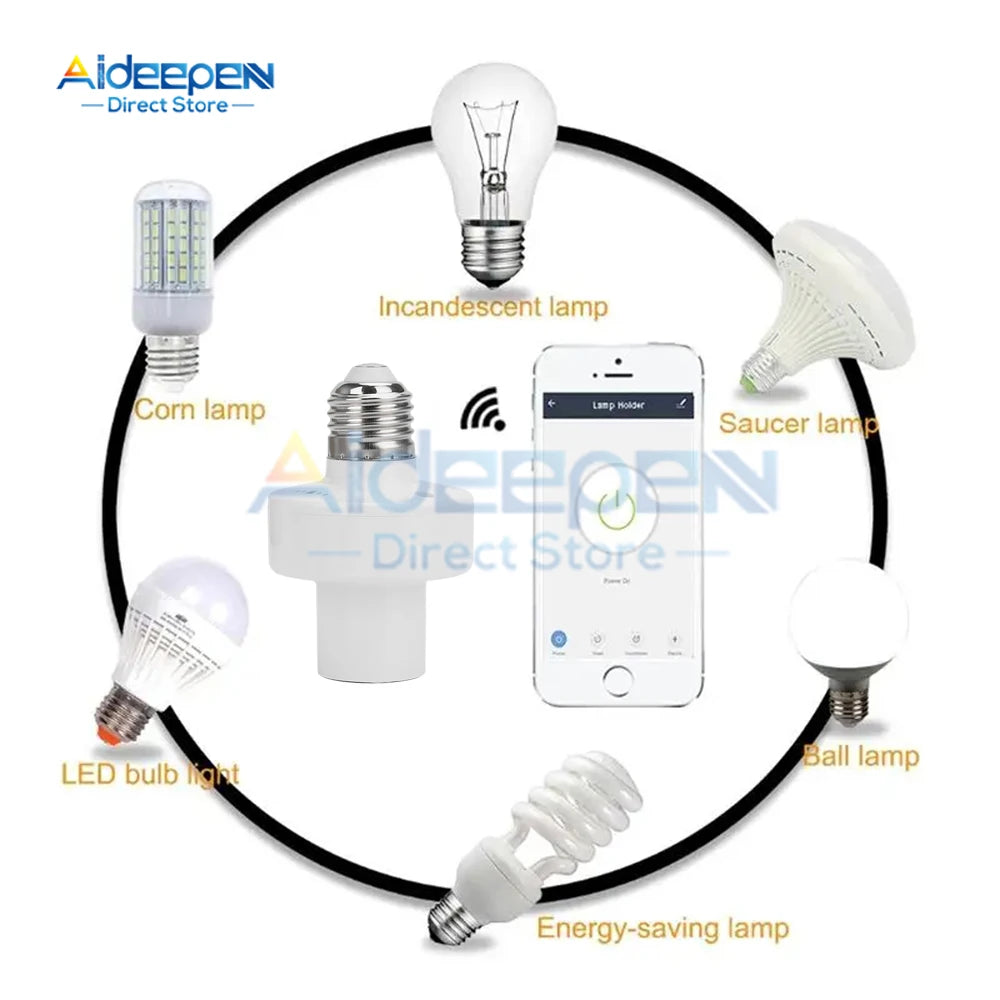 ampoule e27 radar induction blanc moderne support lampe économie energie ab