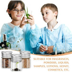 mini bouteilles verre transparentes couvercles aluminium conteneurs minimalistes pots épices rangement bijoux 5ml 7ml