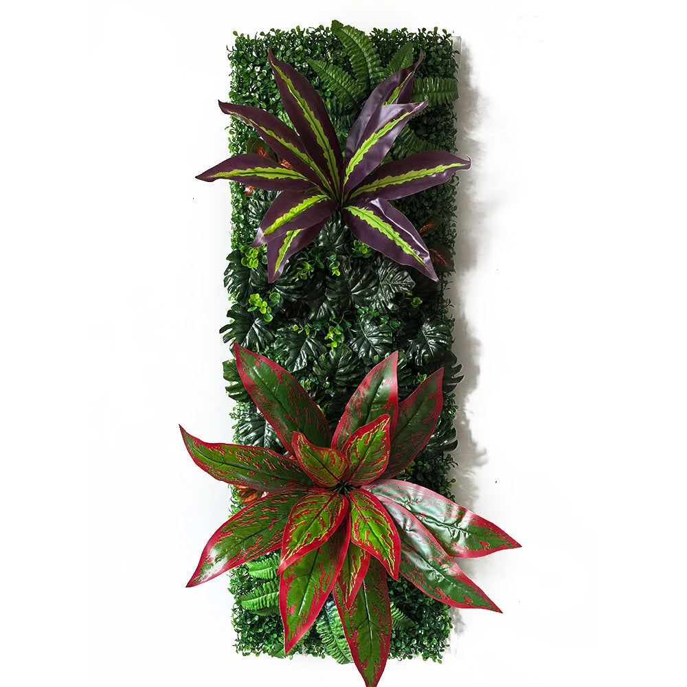 panneau mural herbe artificielle subtropicale extérieur décoration jardin mariage feuilles variées moderne accrochéextérieur