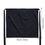 tablier coton noir vert olive ajustable poche avant moderne cuisine salle manger