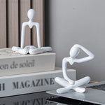 statues abstraites modernes noir blanc décor simple minimaliste