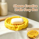 porte savon moderne bac drainage jaune texture rugueuse sans perçage silicone salle bain