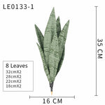 plantes artificielles vertes feuilles tropicales moderne decoration intérieure extérieur aloe vera sansevieria branches longues