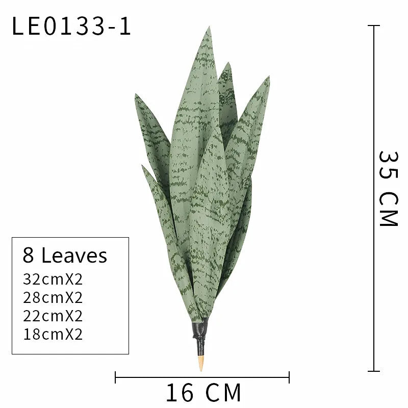 plantes artificielles vertes feuilles tropicales moderne decoration intérieure extérieur aloe vera sansevieria branches longues
