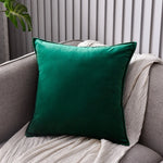 housse coussin velours moderne couleur jaune rose gris orange vert polyester coton lit 60cm
