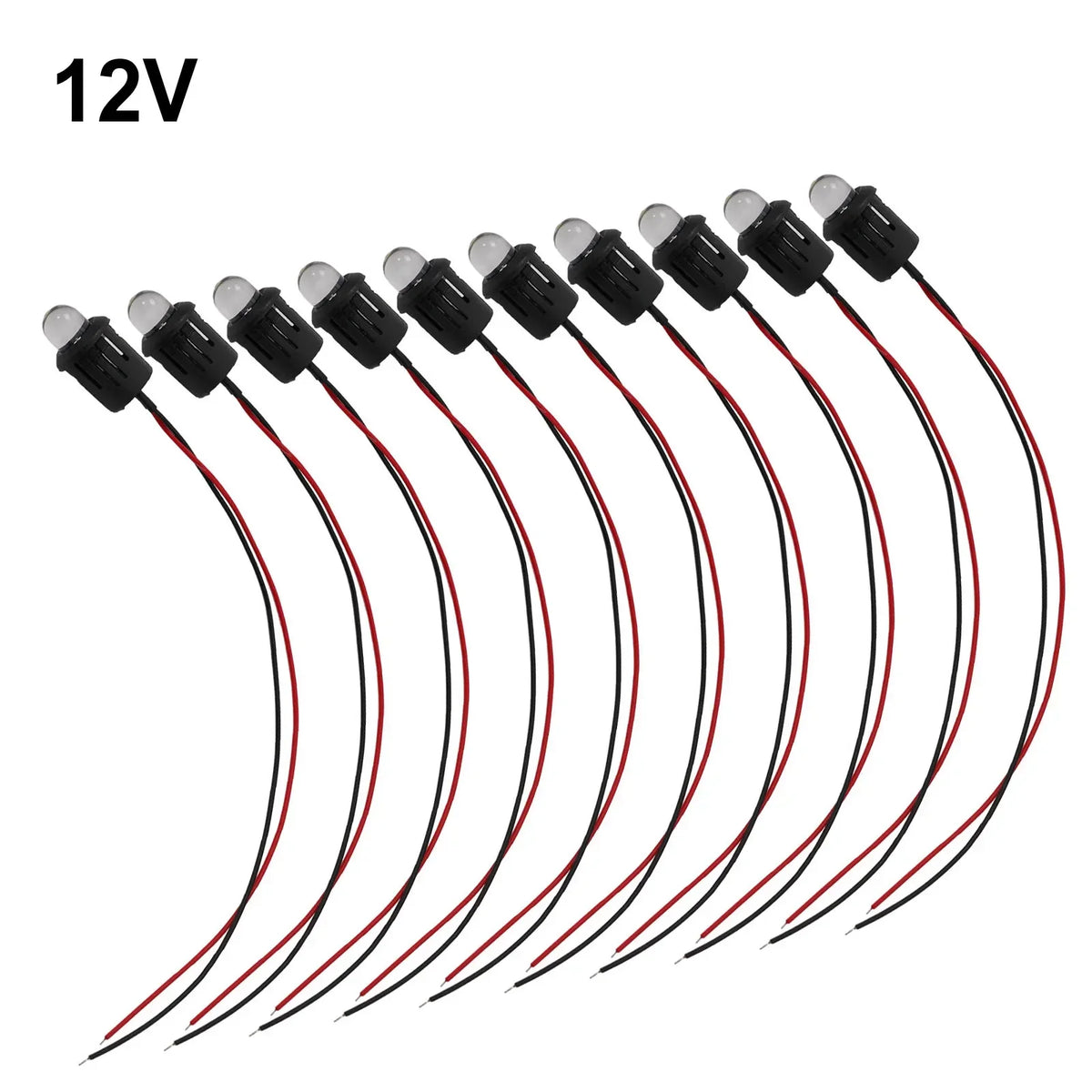 ampoules led noires blanches 10 pièces câbles modernes translucides 12v