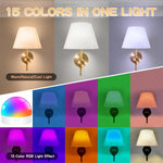 lampe murale rechargeable led couleurs rgb télécommande moderne minimaliste fixée mur