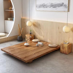 plateau table bois naturel moderne scandinave porte serviette vase