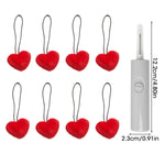 clips lit forme cœur velours rouge rose bleu gris moderne adhésif ensemble fixe housse