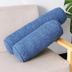 coussins ronds modernes imperméables blanc gris orange bleu marron texture lin amovibles lavables adultes