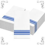 serviettes table rayées blanc bleu rouge mariage anniversaire événement classiques pack 20 40 60