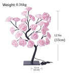 lampe arbre fleurs roses bleu moderne veilleuse chambre enfant décoration lecture led basse consommation