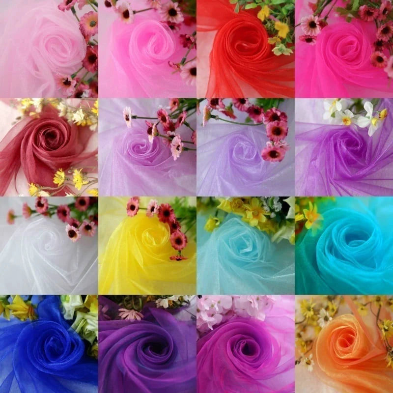 rubans décoratifs plissés fleurs artificielles couleurs variées mariage anniversaire événements festifs