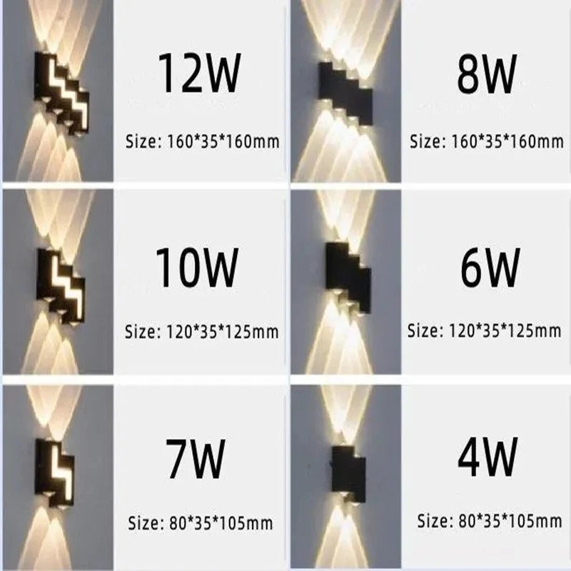 applique murale led noir géométrique contemporain éclairage mur fixé 90260v 60249 lumens chambre entrée
