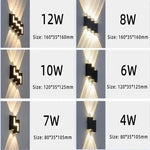 applique murale led noir géométrique contemporain éclairage mur fixé 90260v 60249 lumens chambre entrée