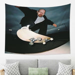 tapisserie moderne skate blanc noir clips décoration salon chambre entrée pop art