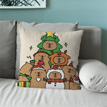 taie d'oreiller coussin cartoon personnages Noël coton polyester 40x40cm 45x45cm 50x50cm 60x60cm fixations