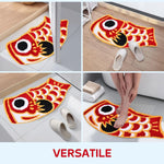 tapis bain antidérapant laine imitation cachemire moderne poissons colorés salon chambre coucher