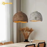 luminaire suspension moderne résine mate wabi sabi minimaliste salon chambre beige gris