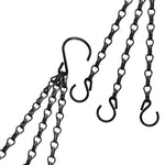 panier suspendu métal chrome noir chaines crochets rustique industriel support plante pot